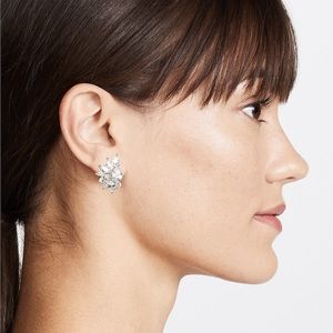 Marquis cluster pearl CZ earring-Kenneth jay lane